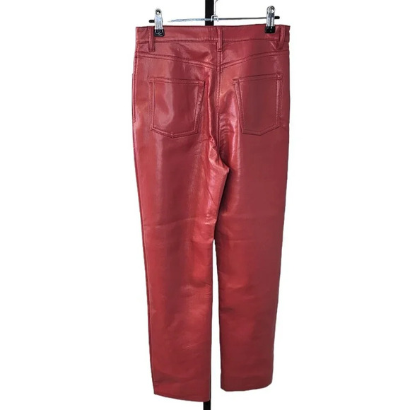 Aritzia Wilfred The Melina  Pant Size 4 Vegan Leather Straight Leg High Waisted - Picture 2 of 10